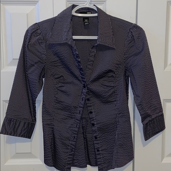 Purple and white striped H&M chemise - Picture 1 of 2